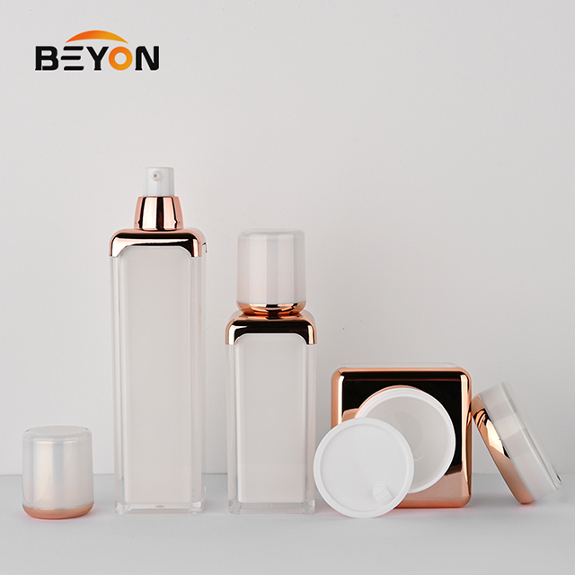 30ml 50ml Plastic Lotion Cream Bottle Custom Logo Cosmetic Set Acrylic Packaging Bottle