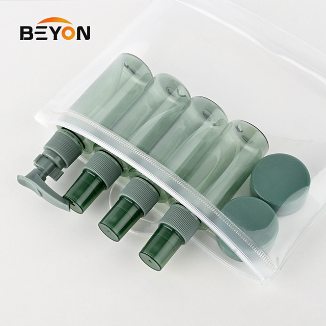 Plastic bottle travel kit PET PP jar set daily care travel set travelling bottle sets facoroty price