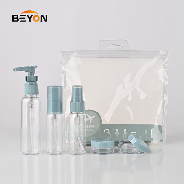 Travel Bottle Set 10ml 30ml 60ml Clear PET Cosmetic Containers Travel