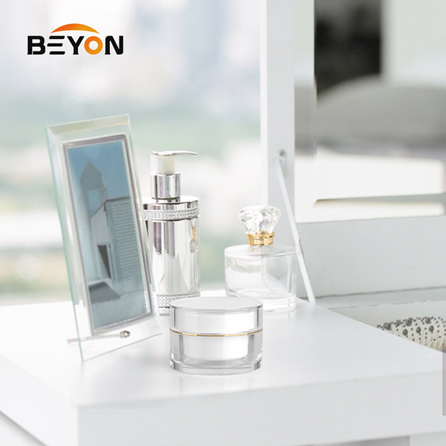30g 50g Cosmetic Packaging Plastic Jar with Screen Printing Screw Cap Acrylic Jar
